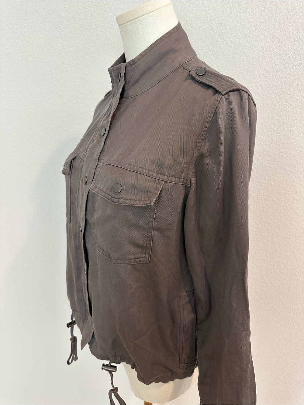 Rails Collins Linen Blend Utility Jacket Slate Gray XS Lightweight - Picture 4 of 14